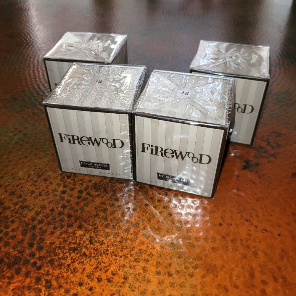 Lot of 4 New Factory Sealed Henri Bendel New York Firewood Candles!!! MY LAST!!!